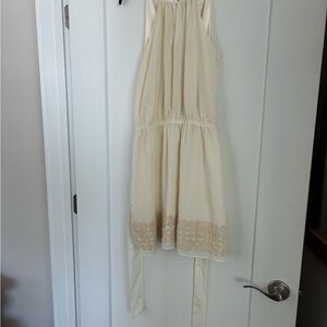 Express Cream Satin Dress